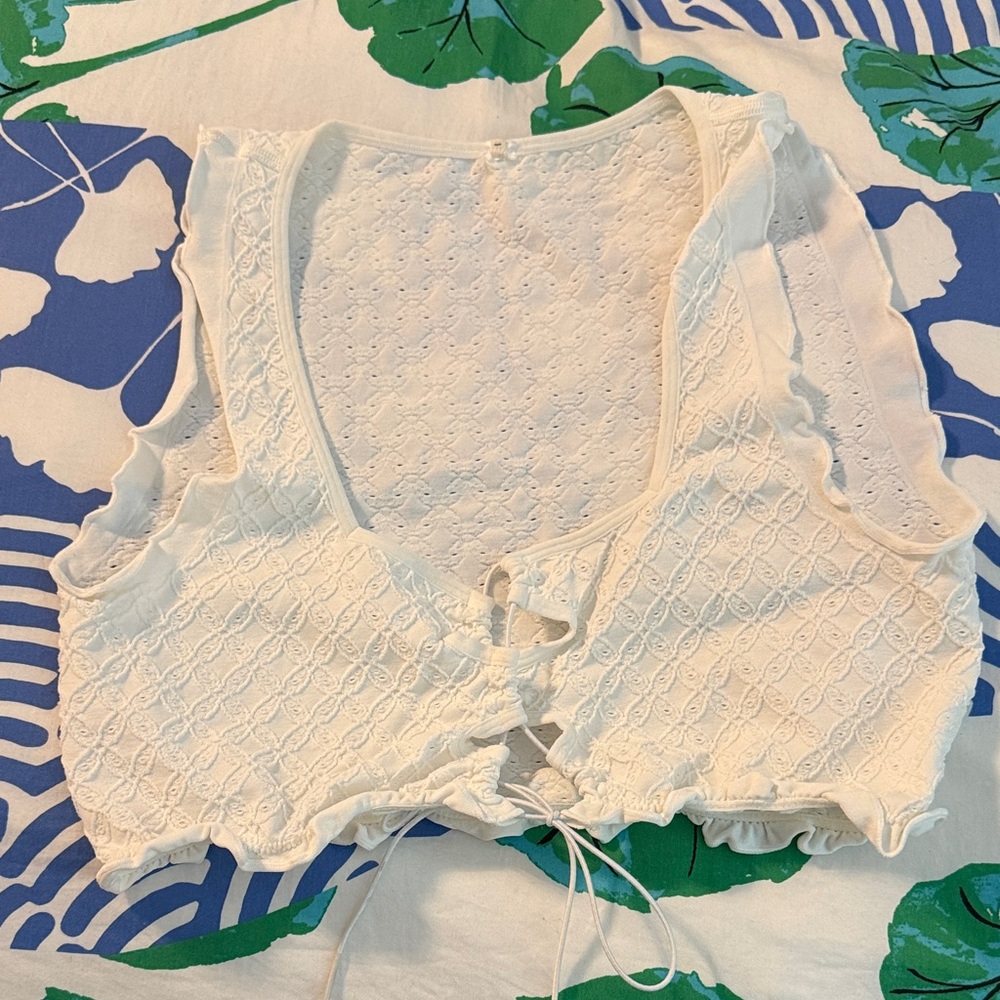 Anthropologie White Lace Bra